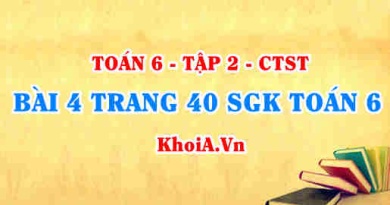Bài 4 trang 40 SGK Toán 6 Tập 2 Chân trời sáng tạo